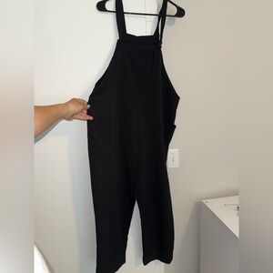 SHEIN Black Sleeveless Wide-Leg Jumpsuit